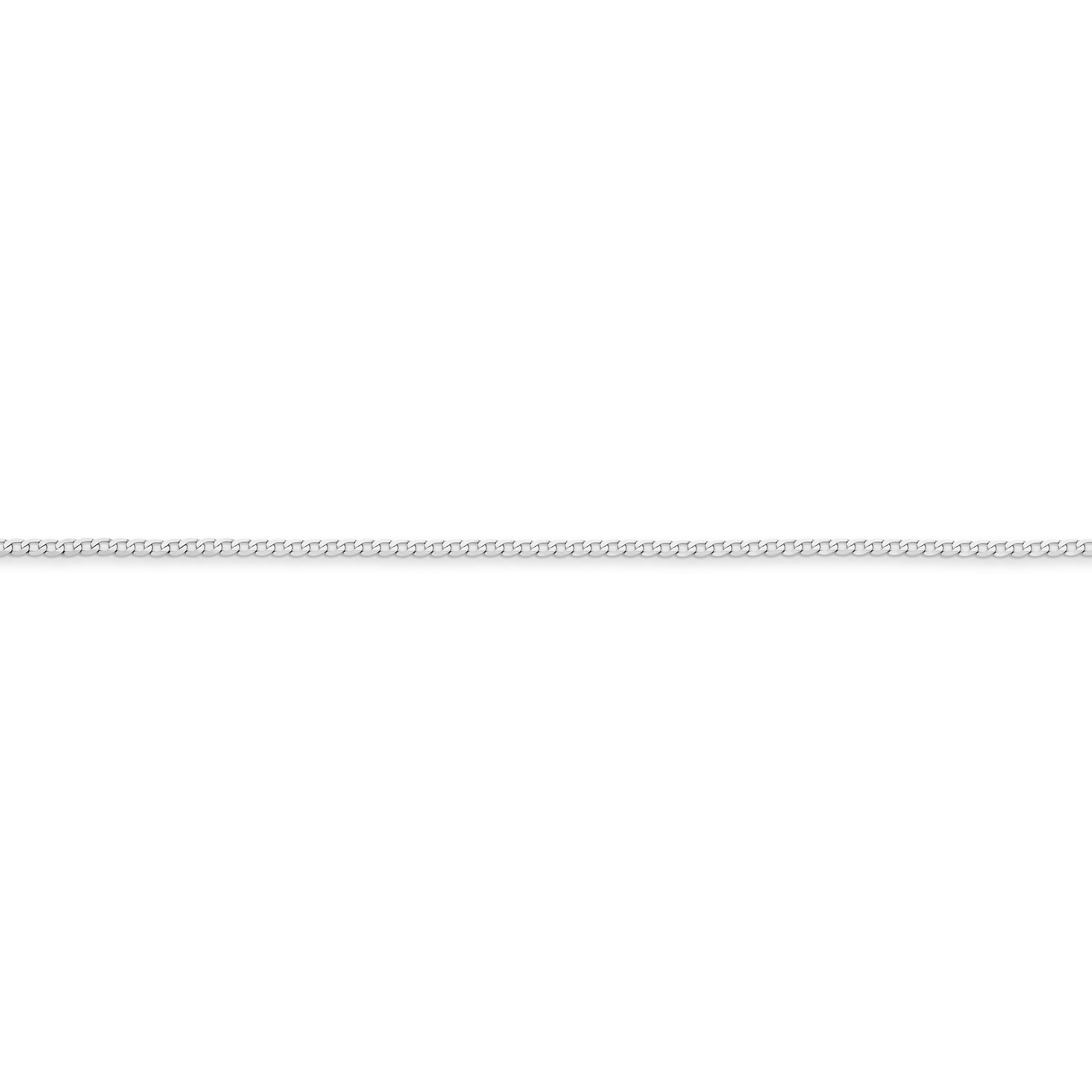 Diamond Cut Flat Curb Chain 1.54mm White Gold - CFFC00001