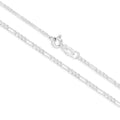 Diamond Cut Figaro Chain 1.92mm White Gold - CFDF00010