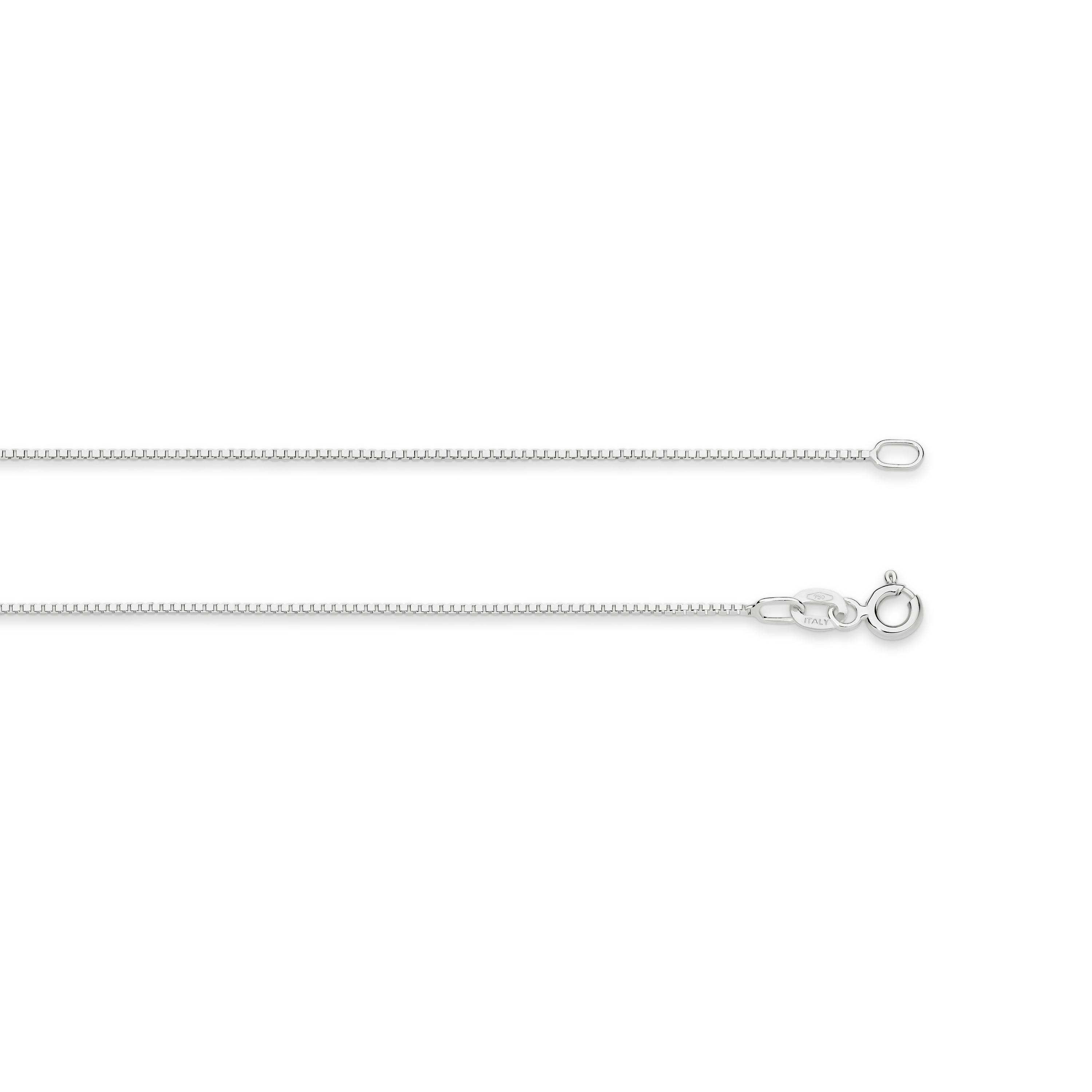 Box Chain 0.80mm White Gold - CFBC00006