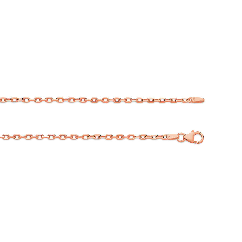 Diamond Cut Anchor Chain 2.20mm Rose Gold - CFDA00006