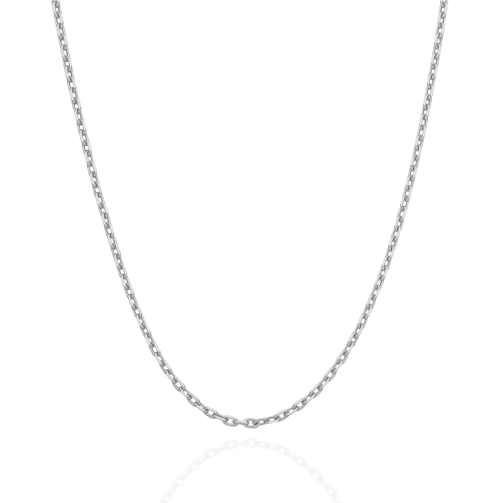 Diamond Cut Anchor Chain 1.54mm White Gold - CFDA00009