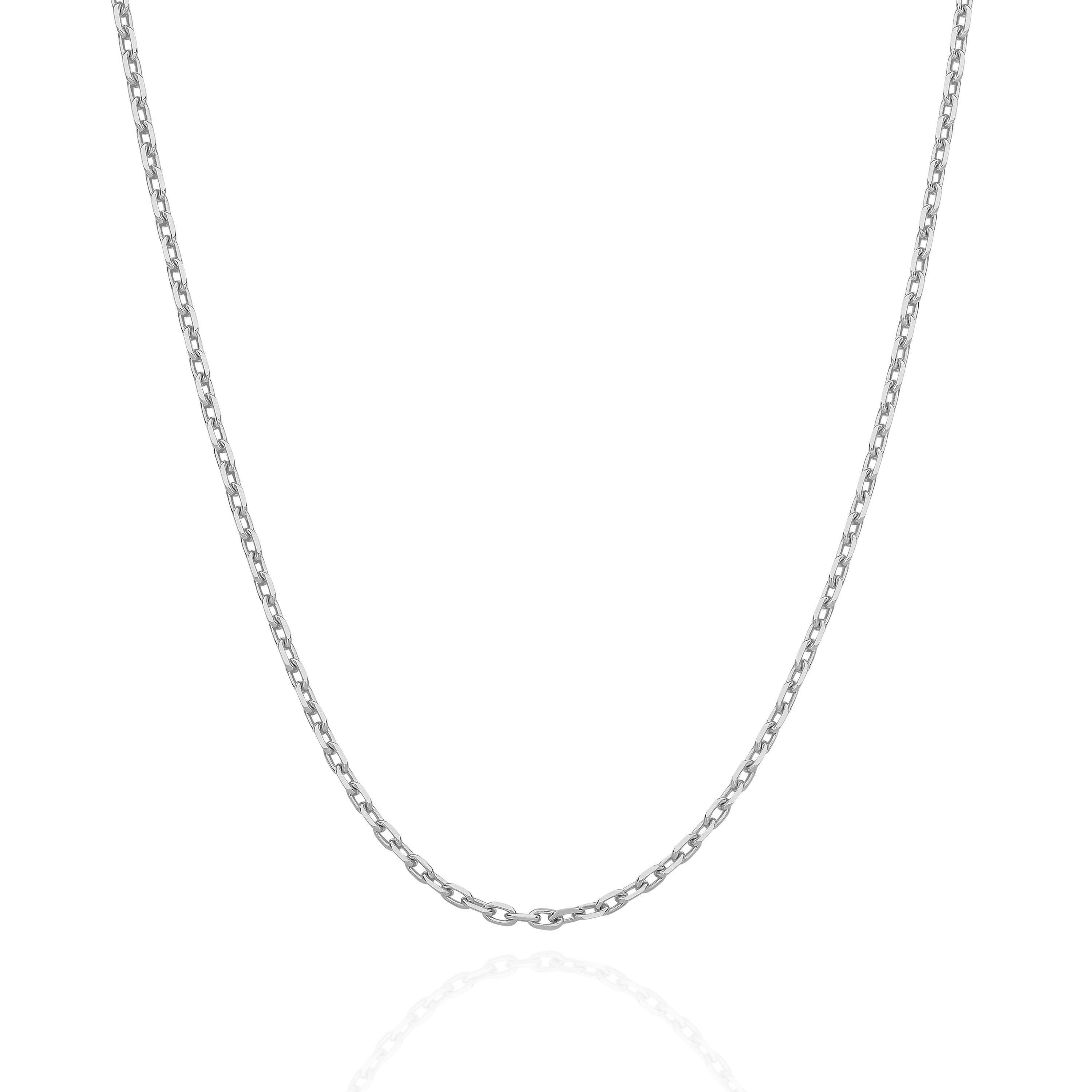 Diamond Cut Anchor Chain 1.54mm White Gold - CFDA00009