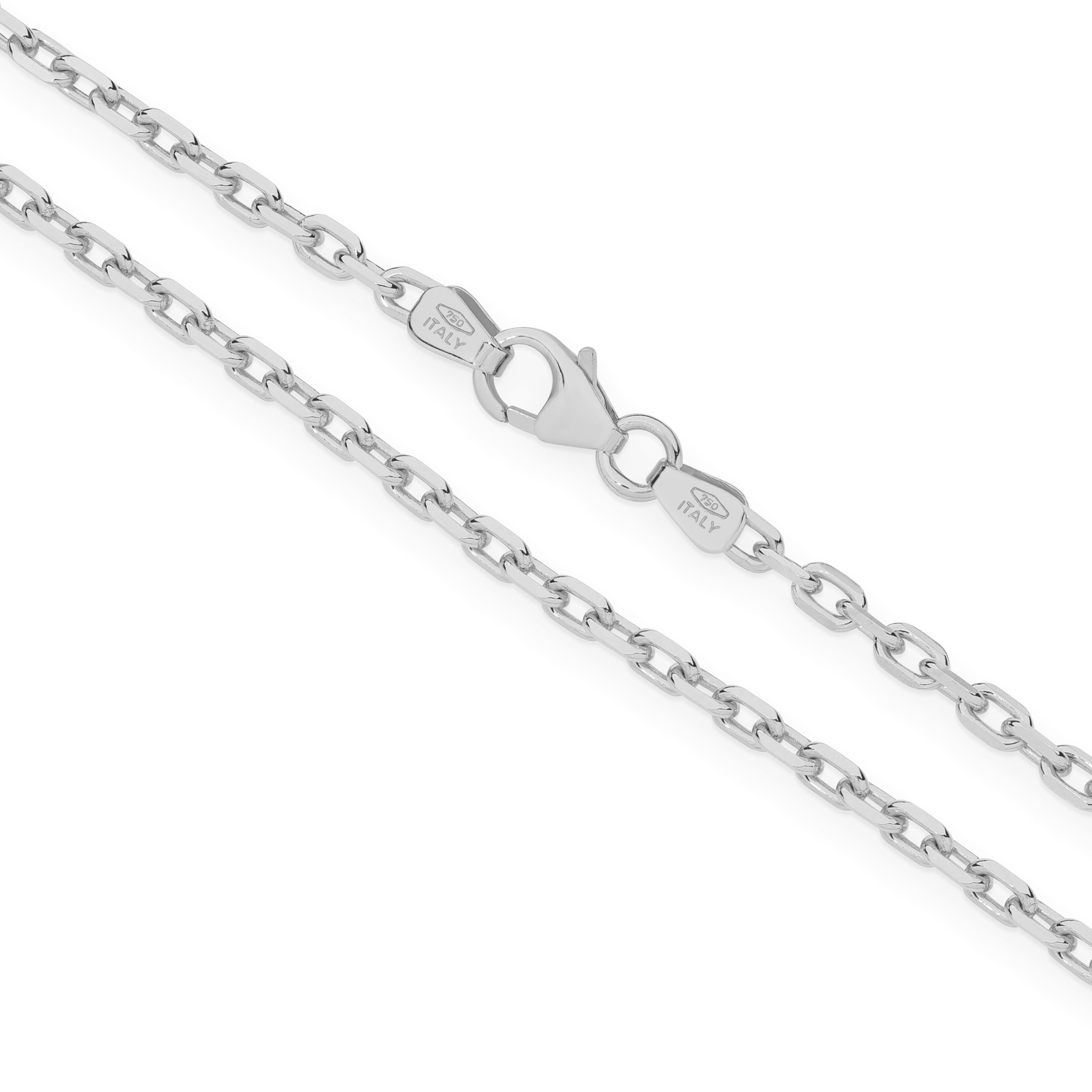 Diamond Cut Anchor Chain 2.20mm White Gold - CFDA00005