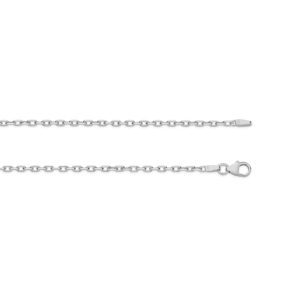 Diamond Cut Anchor Chain 2.20mm White Gold - CFDA00005