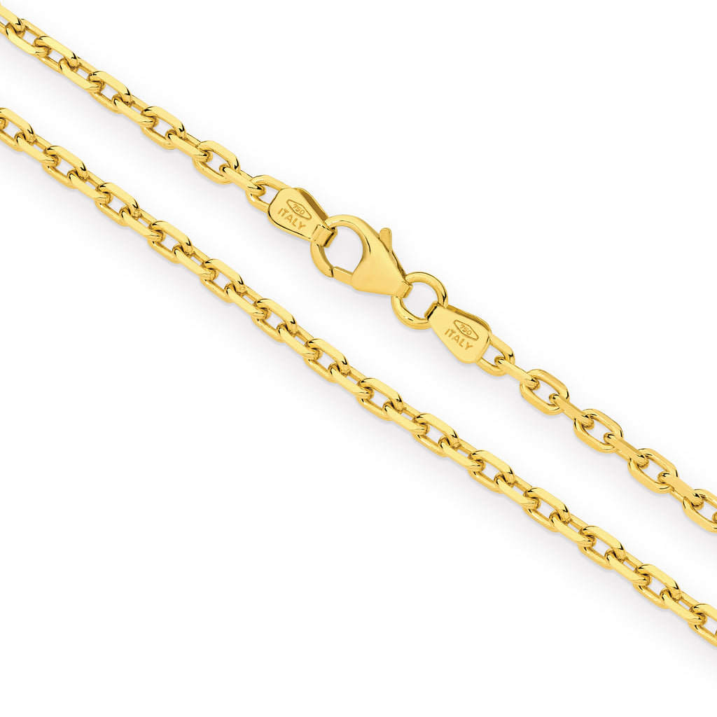 Diamond Cut Anchor Chain 2.20mm Yellow Gold - CFDA00001