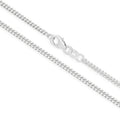 Diamond Cut Curb Chain 2.16mm White Gold - CFDM00014