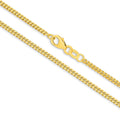 Diamond Cut Curb Chain 2.16mm Yellow Gold - CFDM00002
