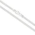 Diamond Cut Flat Curb Chain 2.4mm White Gold - CFFC00002