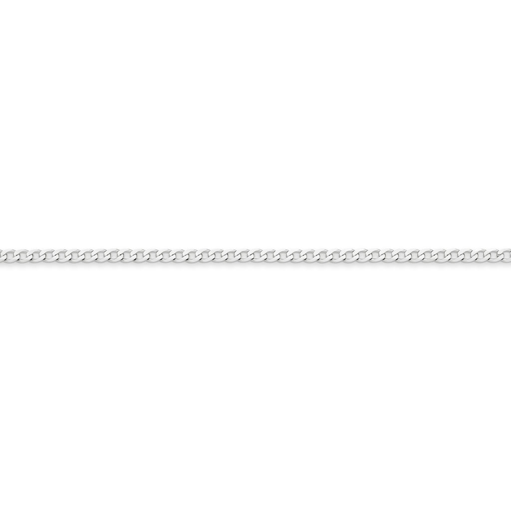 Diamond Cut Flat Curb Chain 2.4mm White Gold - CFFC00002