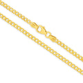 Diamond Cut Flat Curb Chain 2.4mm Yellow Gold - CFFC00005