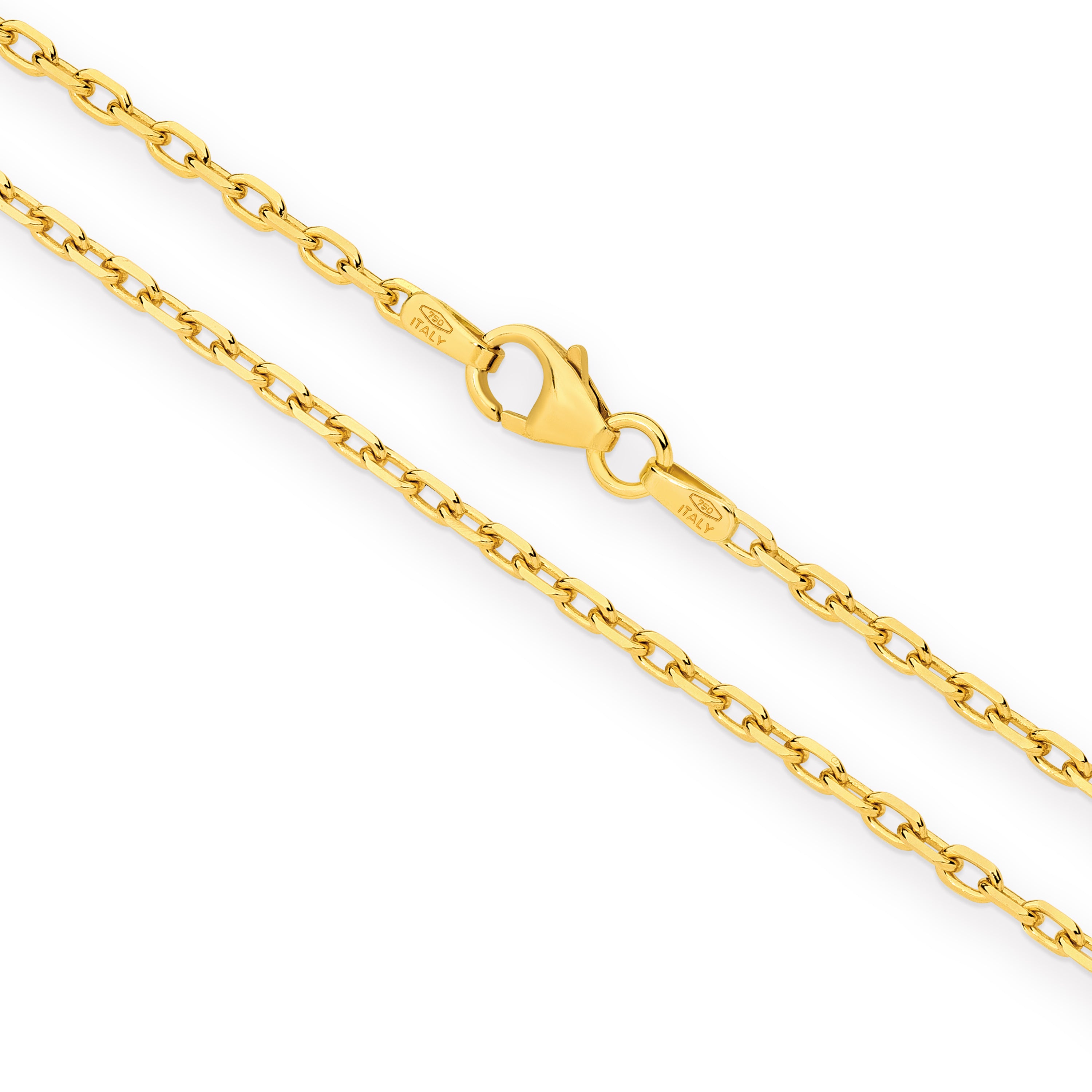 Diamond Cut Anchor Chain 2.54mm Yellow Gold - CFDA00002