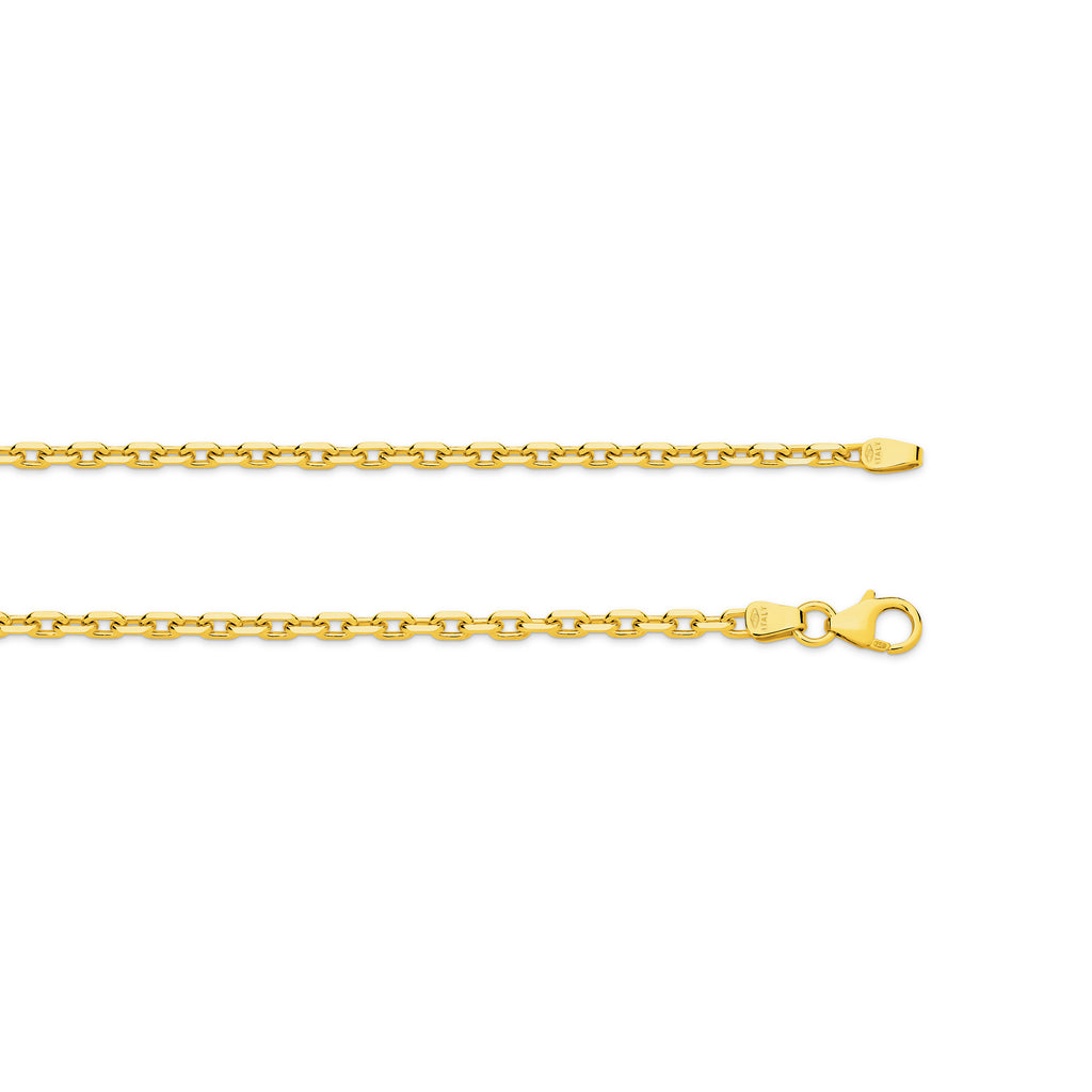 Diamond Cut Anchor Chain 2.54mm Yellow Gold - CFDA00002