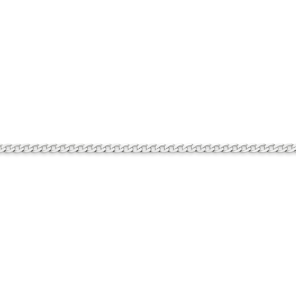 Diamond Cut Flat Curb Chain 3.06mm White Gold - CFFC00003