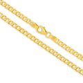 Diamond Cut Flat Curb Chain 3.06mm Yellow Gold - CFFC00006
