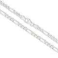 Diamond Cut Figaro Chain 3.06mm White Gold - CFDF00012