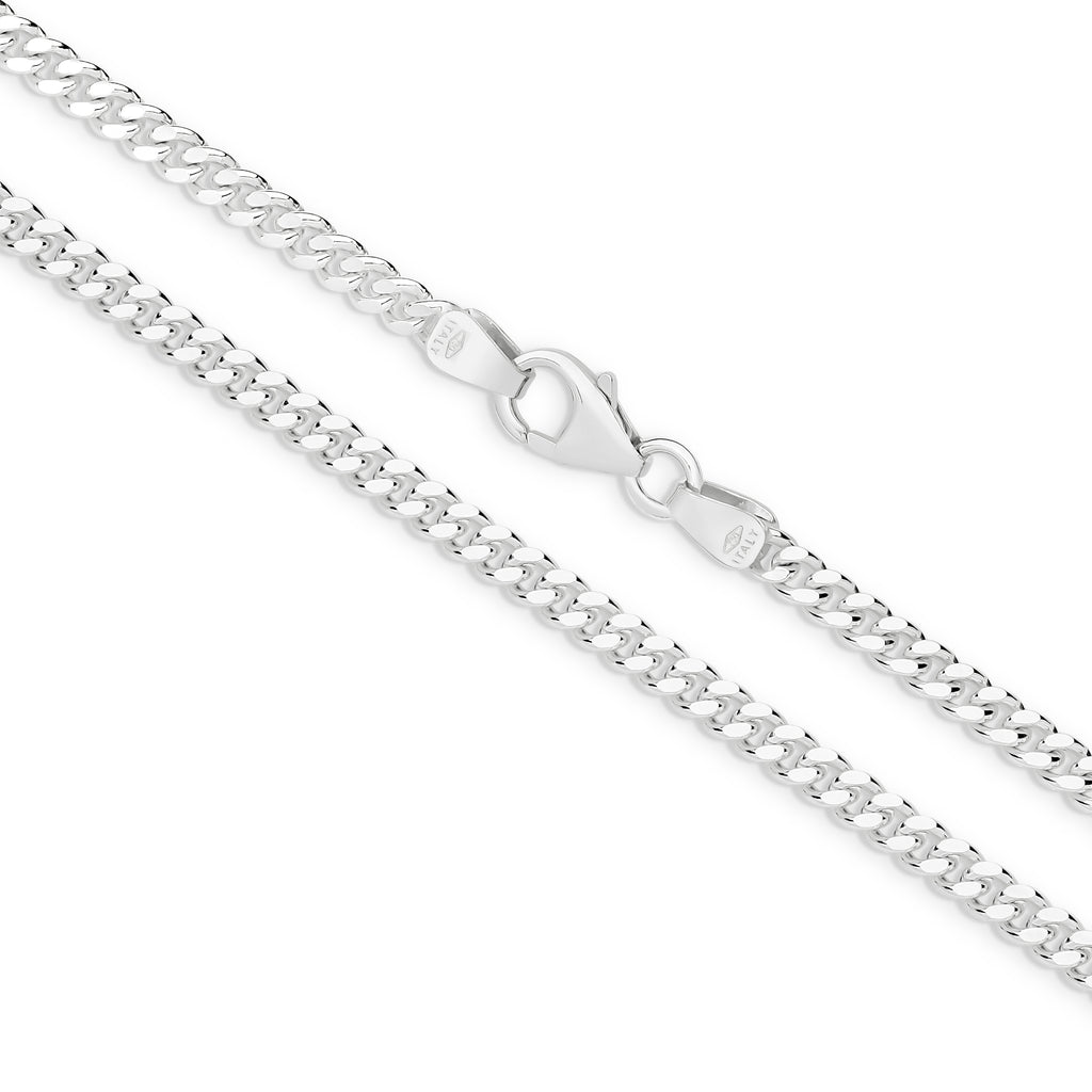 Diamond Cut Curb Chain 2.80mm White Gold - CFDM00015