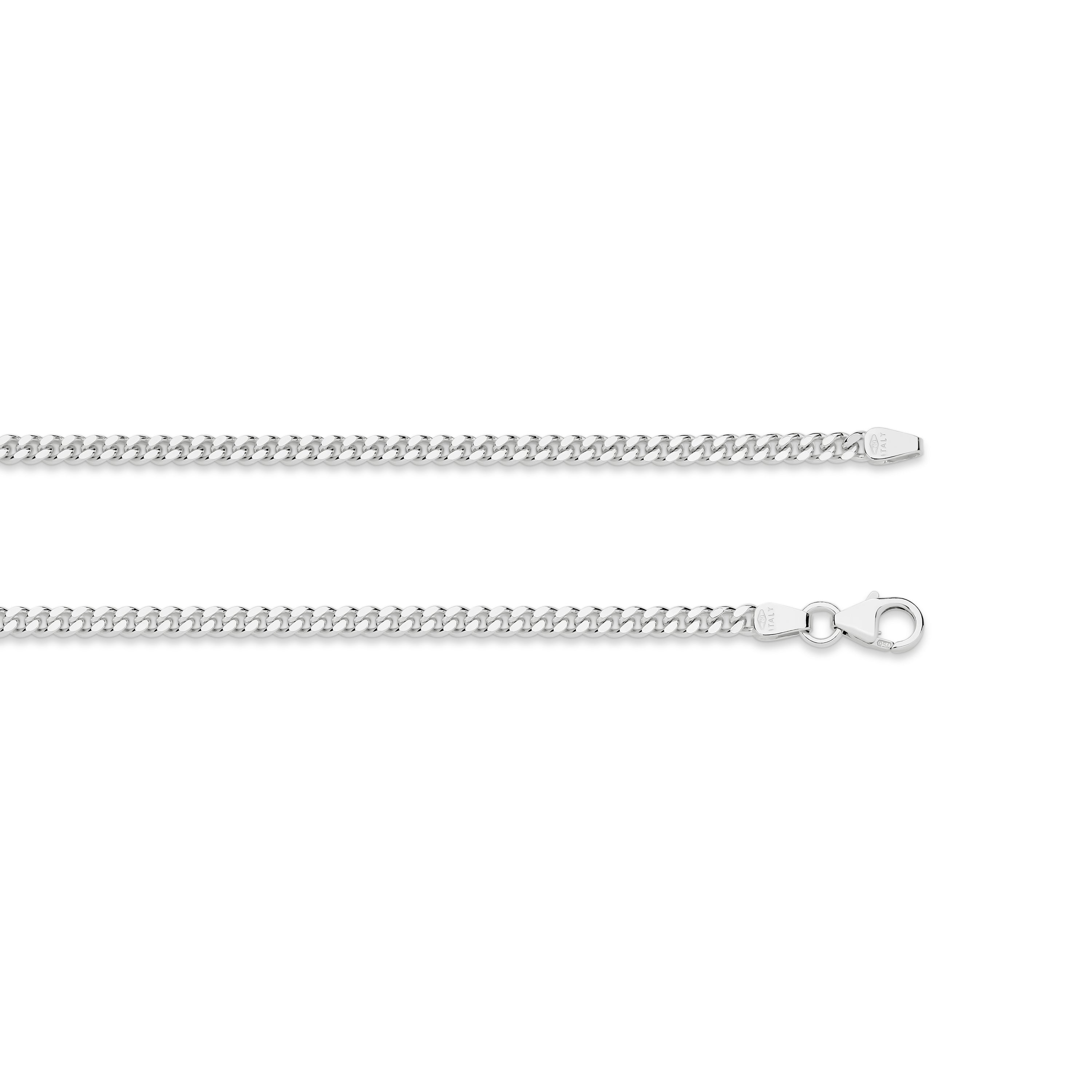 Diamond Cut Curb Chain 2.80mm White Gold - CFDM00015
