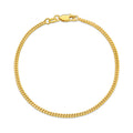 Diamond Cut Curb Bracelet 2.16mm Yellow Gold - CBDM00002