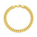 Diamond Cut Curb Bracelet 7.16mm Yellow Gold - CBDM00007