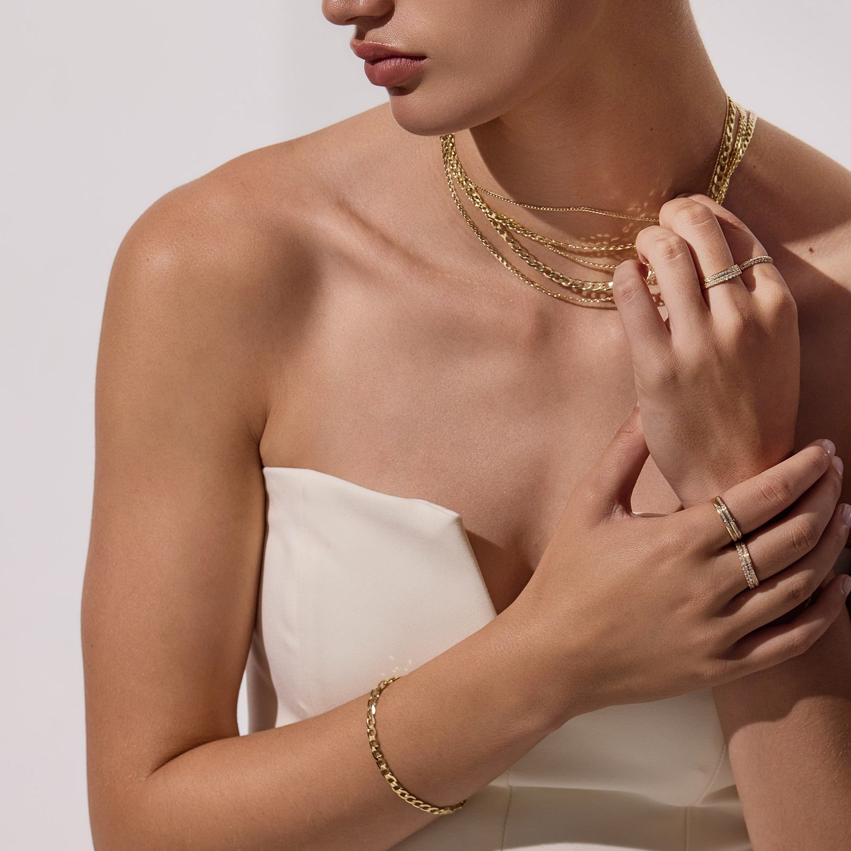 Diamond Cut Flat Curb Bracelet 1.54mm Yellow Gold - CBFC00001