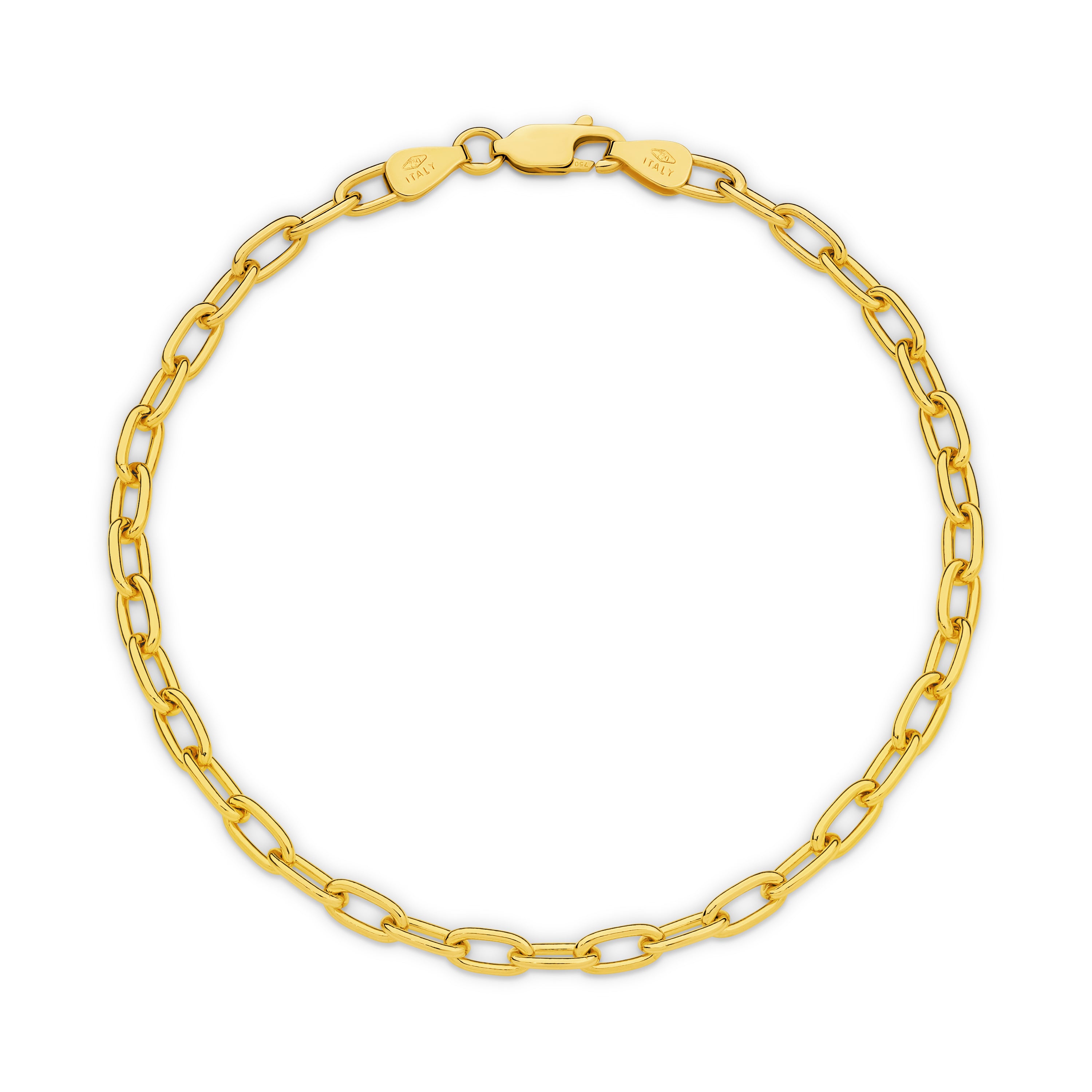Paper Clip Bracelet 3.6mm Yellow Gold - CBLA00001