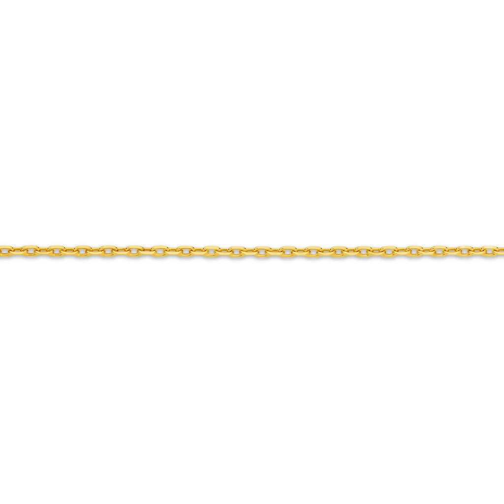 Diamond Cut Anchor Chain 1.54mm Yellow Gold - CFDA00008