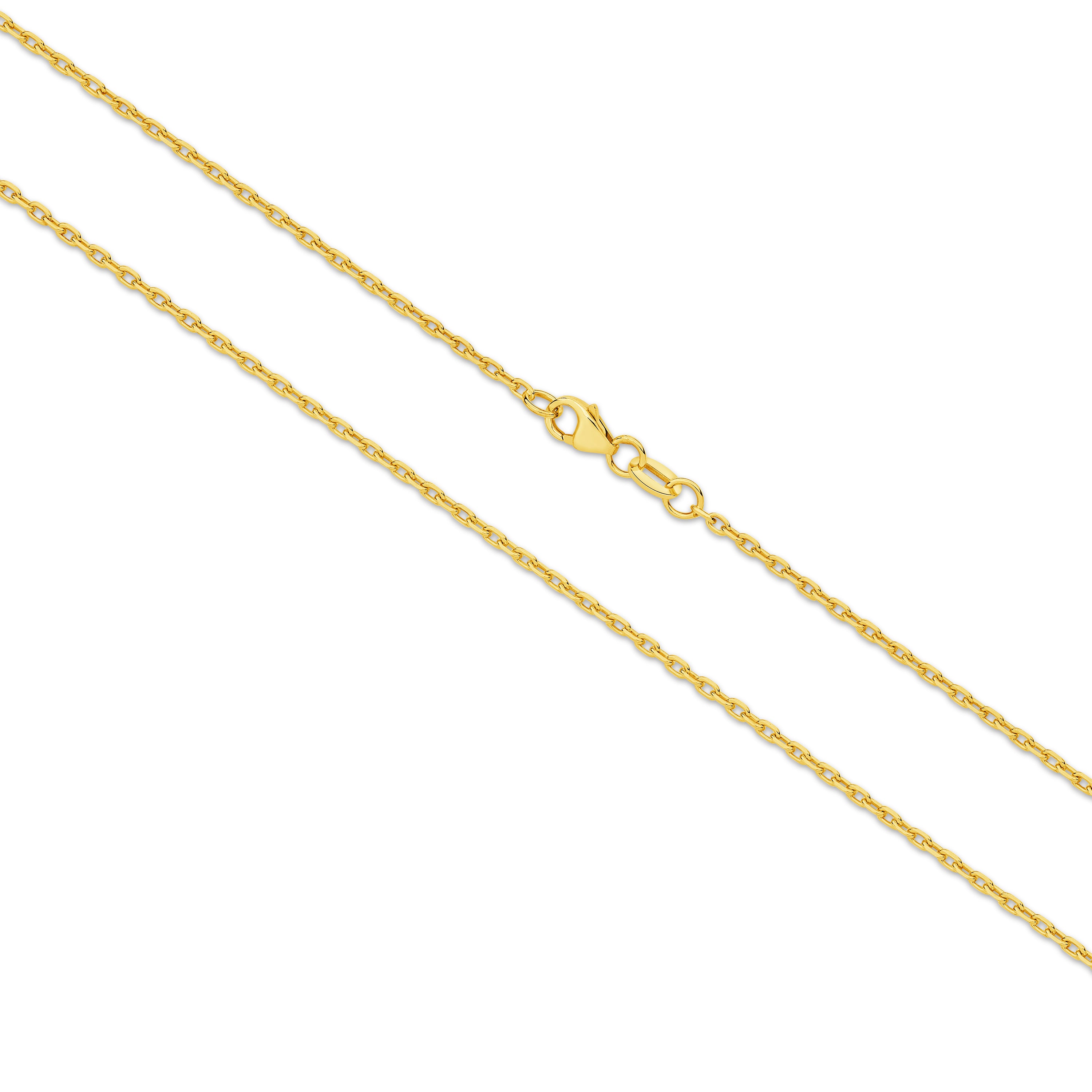 Diamond Cut Anchor Chain 1.54mm Yellow Gold - CFDA00008