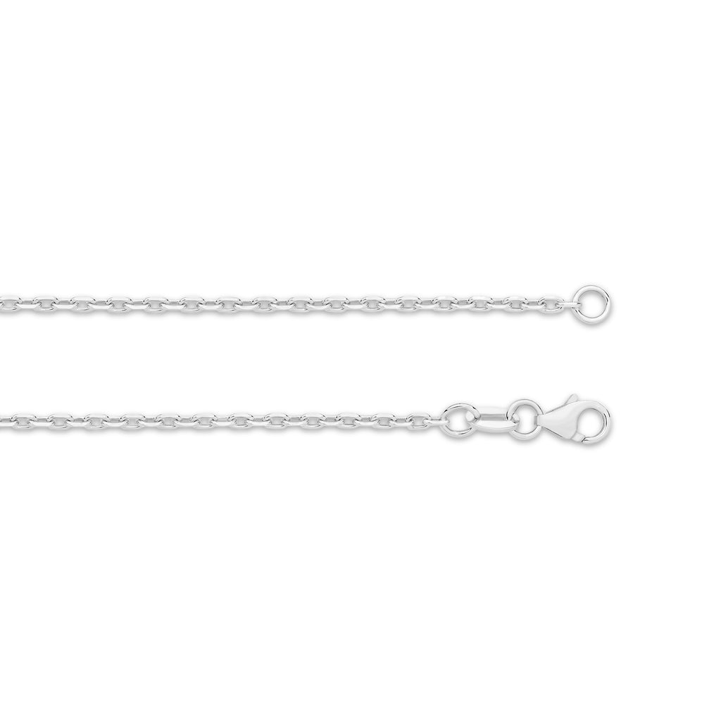Diamond Cut Anchor Chain 1.54mm White Gold - CFDA00009