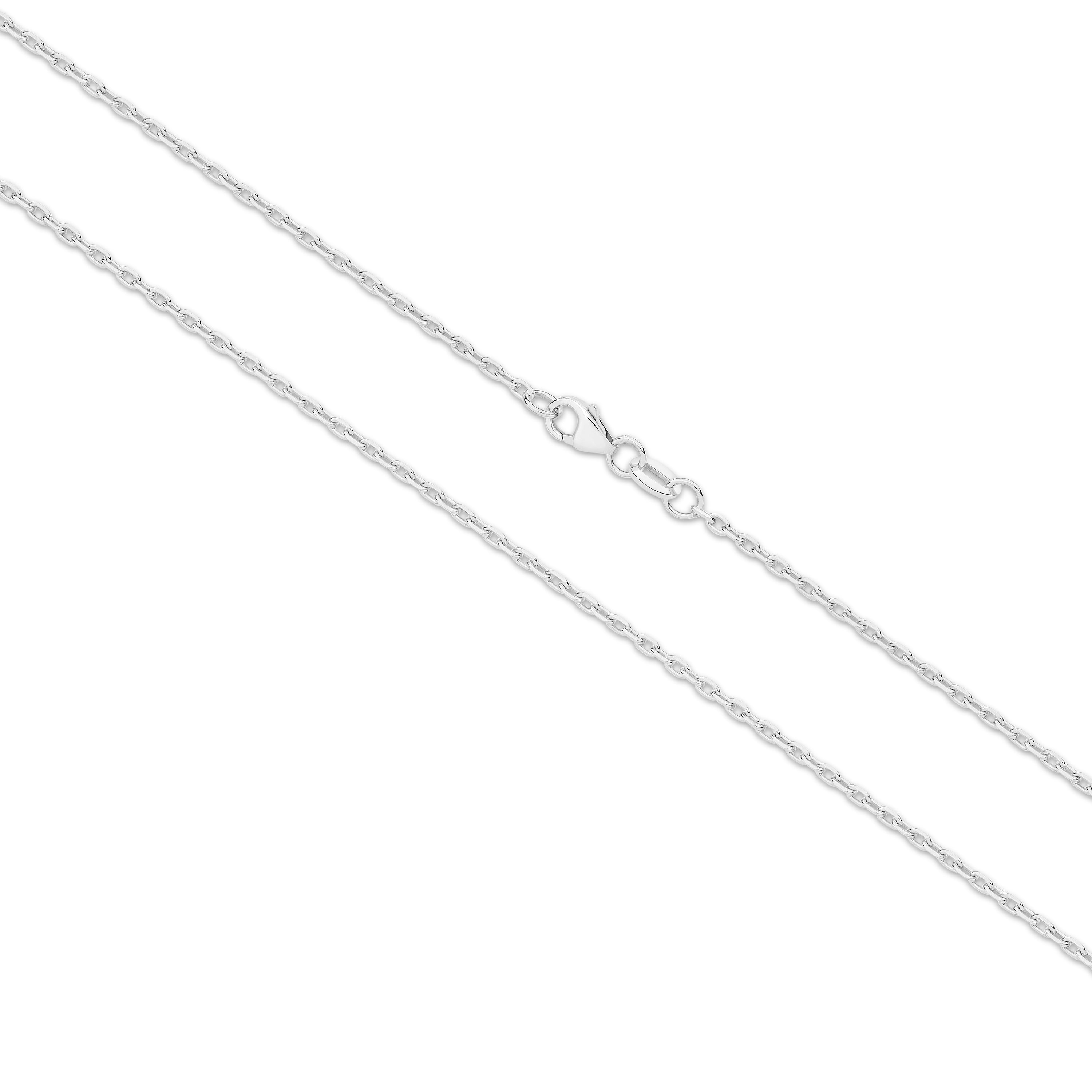 Diamond Cut Anchor Chain 1.54mm White Gold - CFDA00009