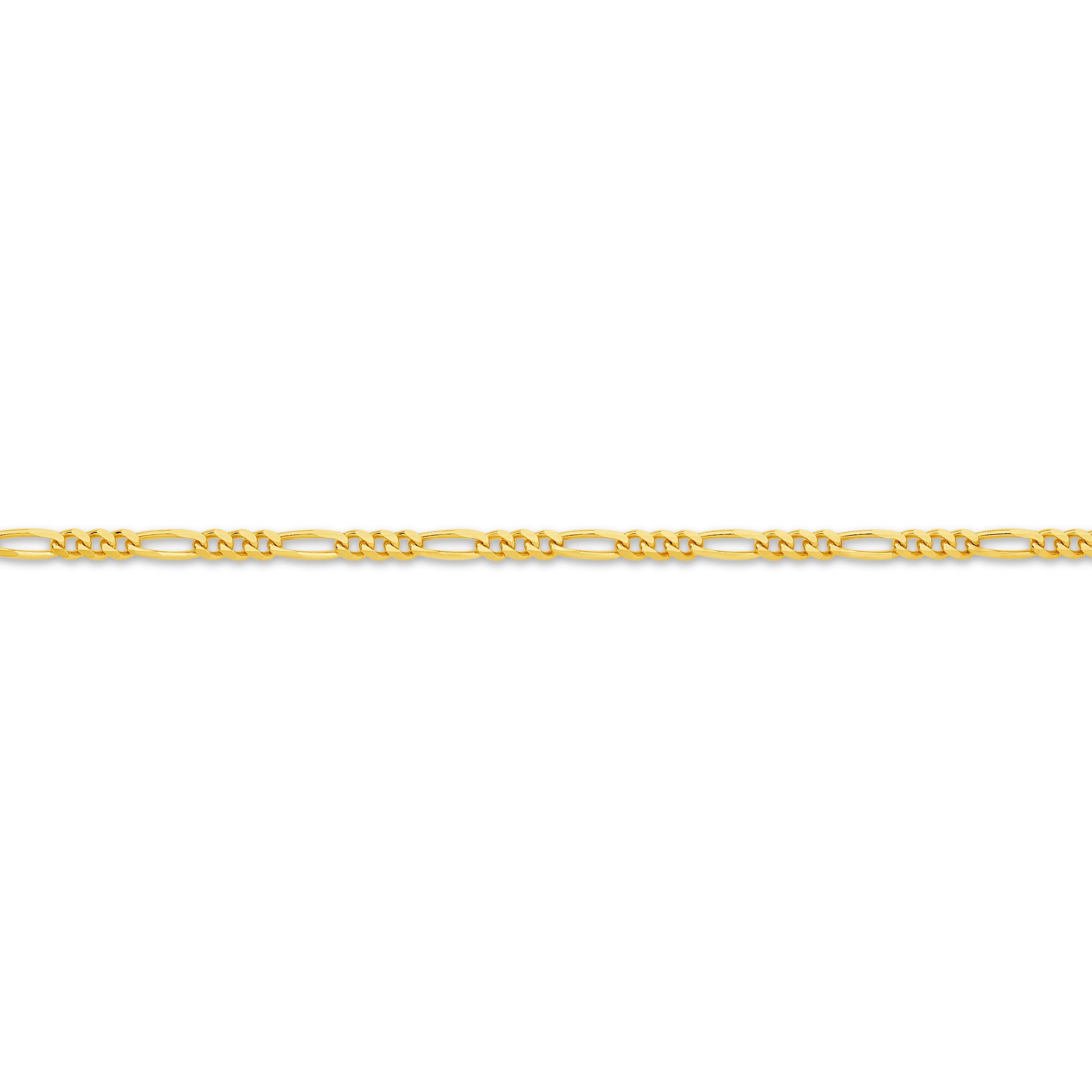Diamond Cut Figaro Chain 1.80mm Yellow Gold - CFDF00013