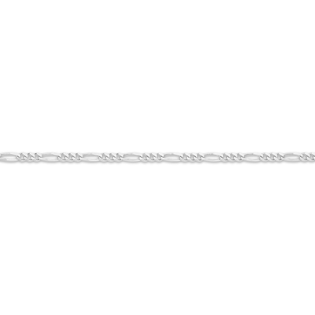 Diamond Cut Figaro Chain 1.80mm White Gold - CFDF00014