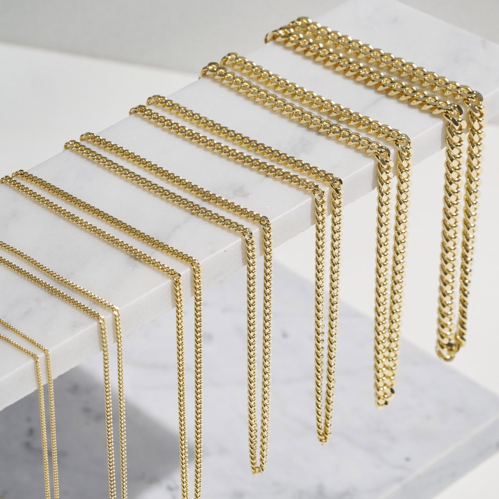 Diamond Cut Curb Chain 2.16mm Yellow Gold - CFDM00002