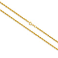 Hollow Diamond Cut Rope Chain 2.72mm Yellow Gold - CFRP00002