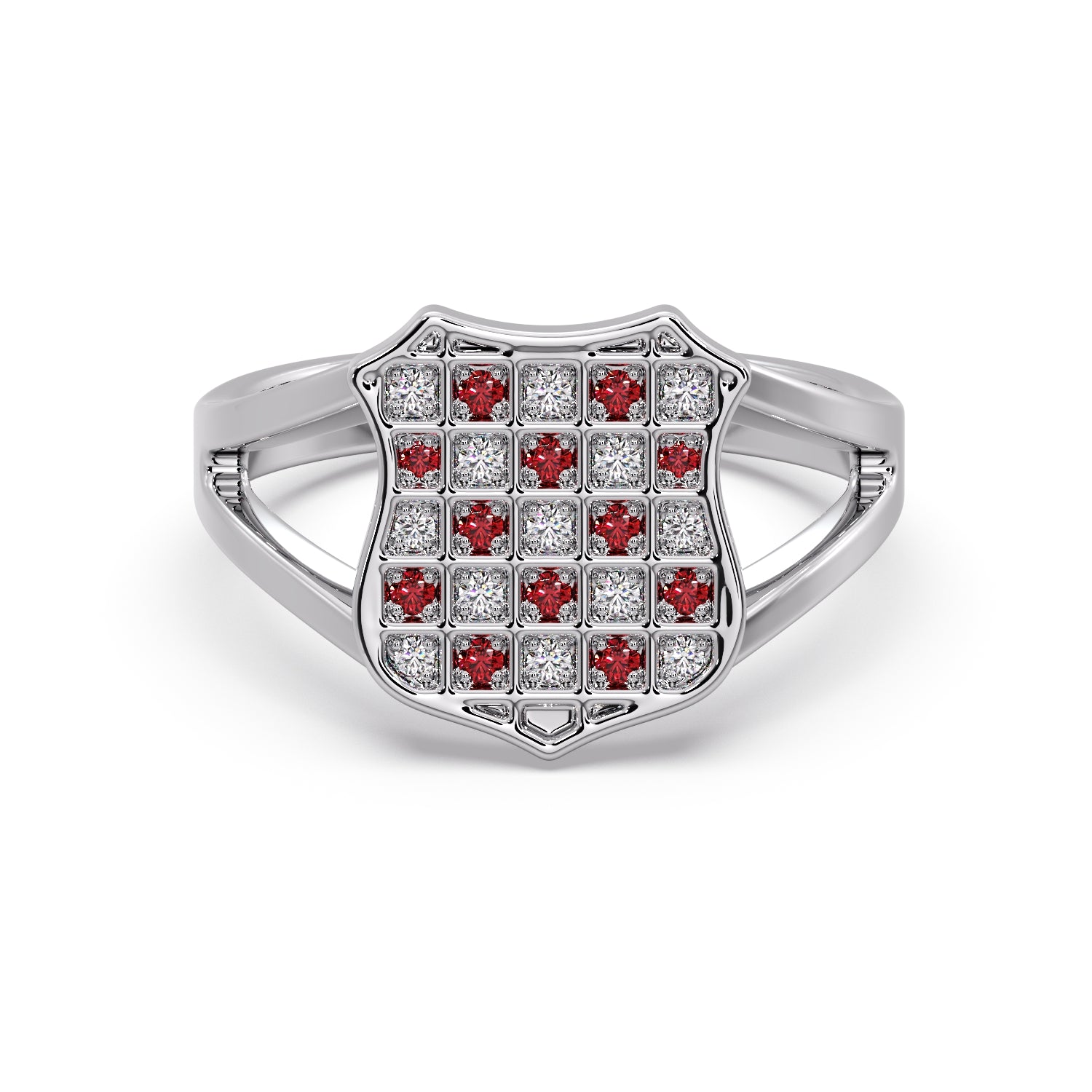 GOLD Women's Diamond & Ruby GRB ring