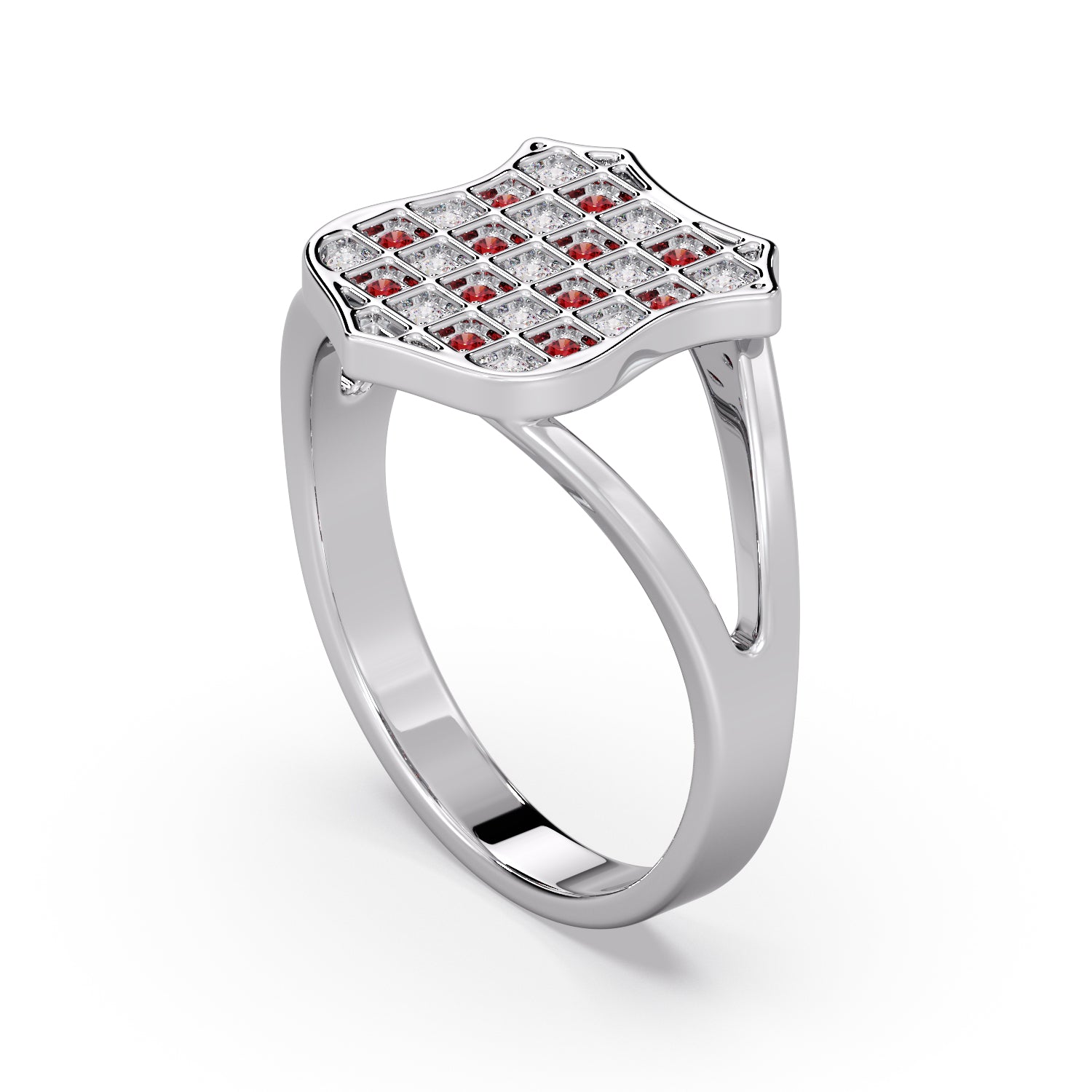 GOLD Women's Diamond & Ruby GRB ring