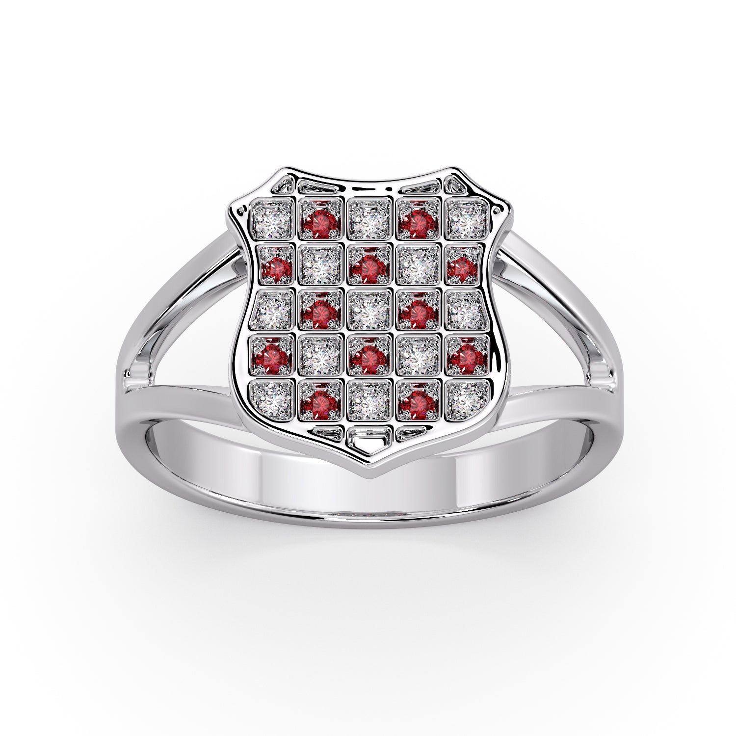 GOLD Women's Diamond & Ruby GRB ring