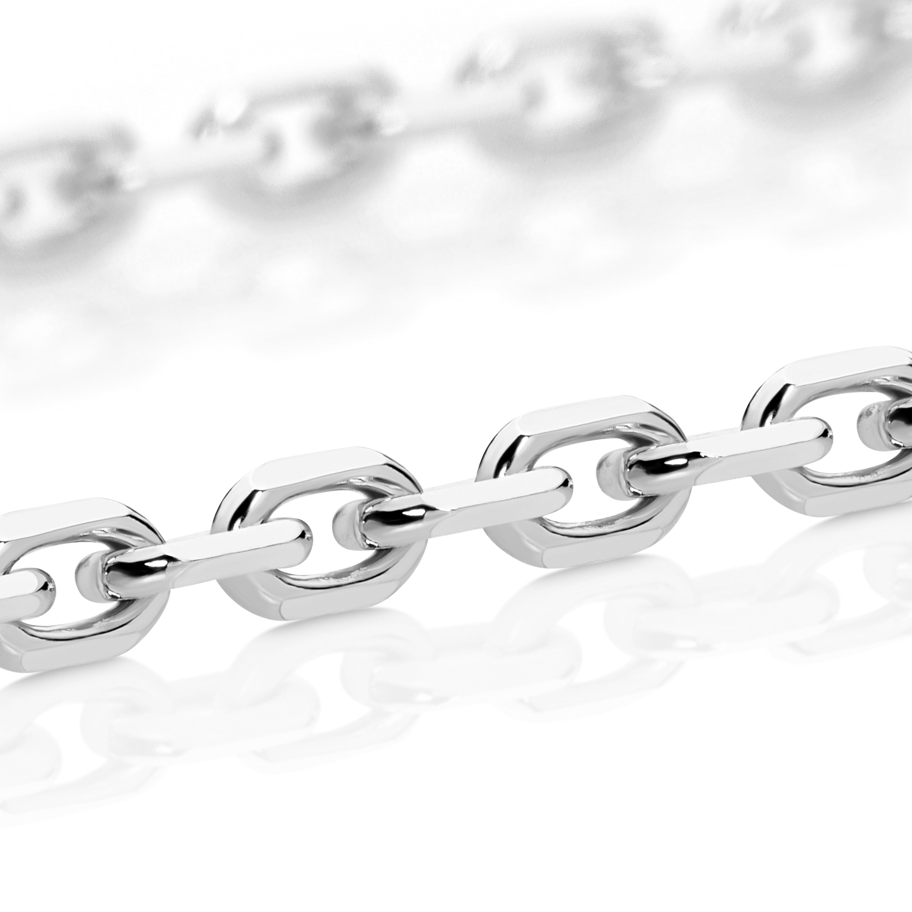 Diamond Cut Anchor Chain 2.20mm White Gold - CFDA00005