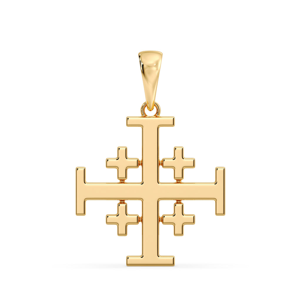 Gold Jerusalem Cross "Crusader's Cross"