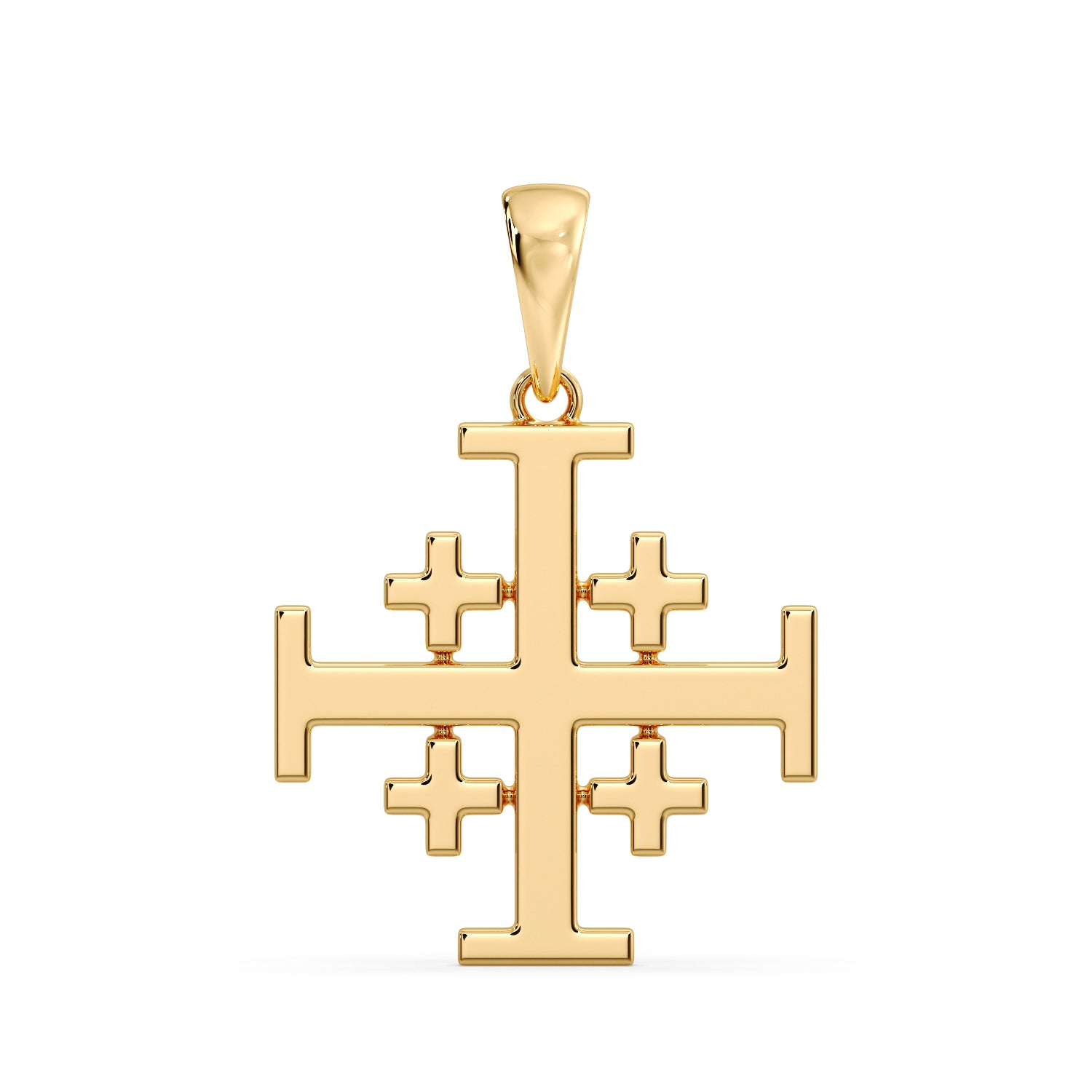 Gold Jerusalem Cross "Crusader's Cross"