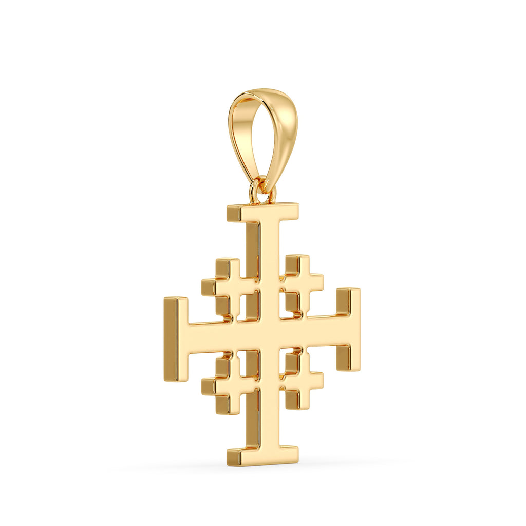 Gold Jerusalem Cross "Crusader's Cross"