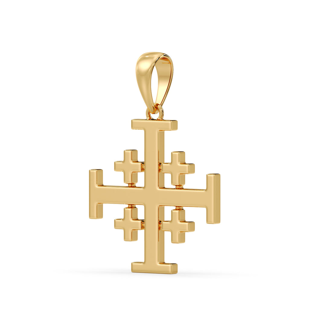 Gold Jerusalem Cross "Crusader's Cross"