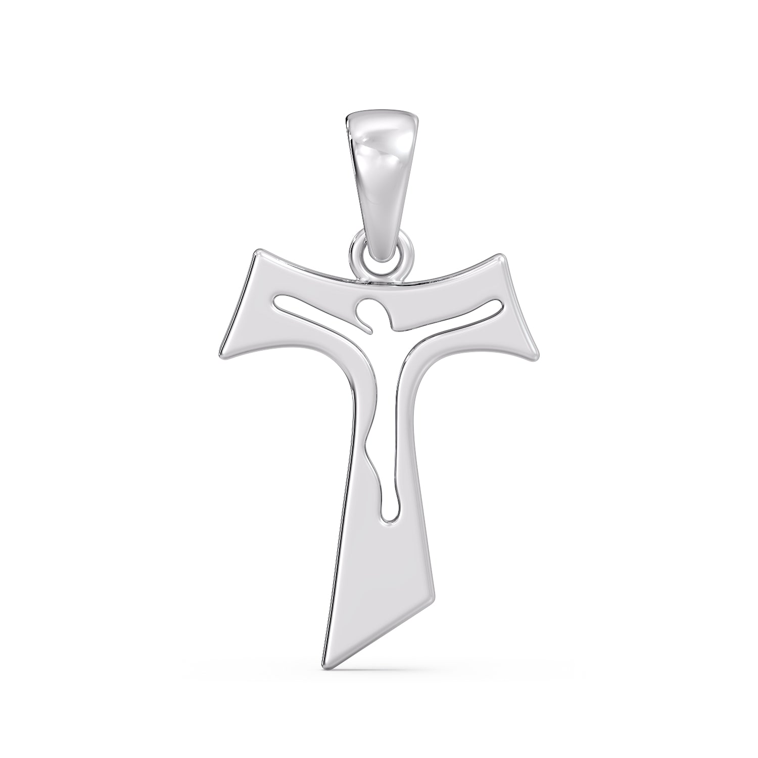 Gold Tau Catholic Cross