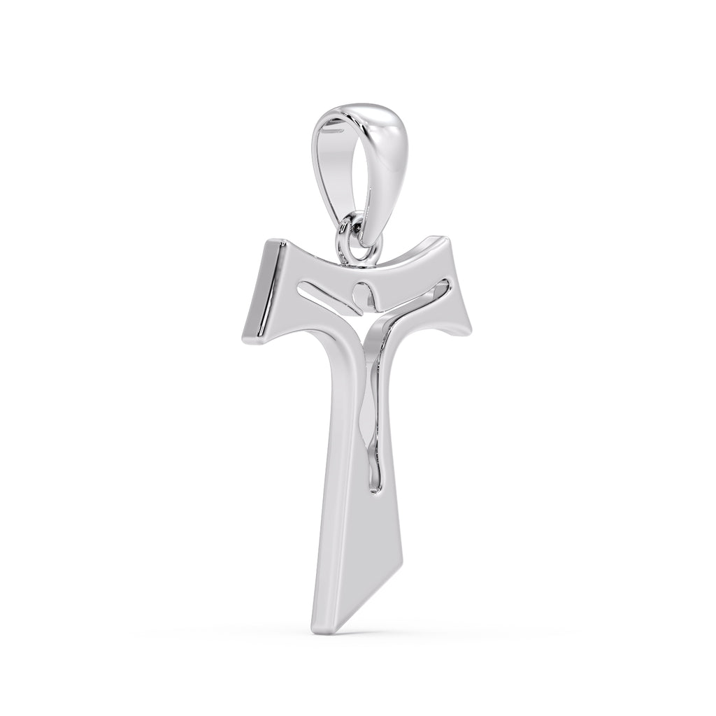 Gold Tau Catholic Cross