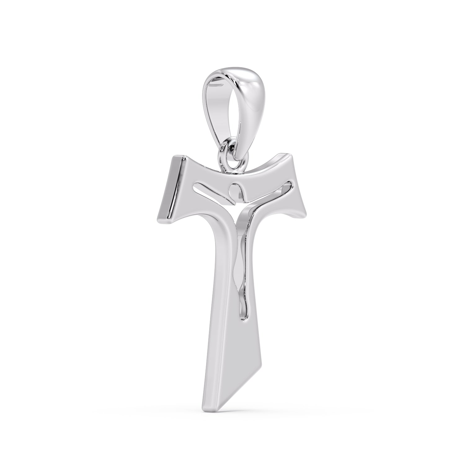 Gold Tau Catholic Cross