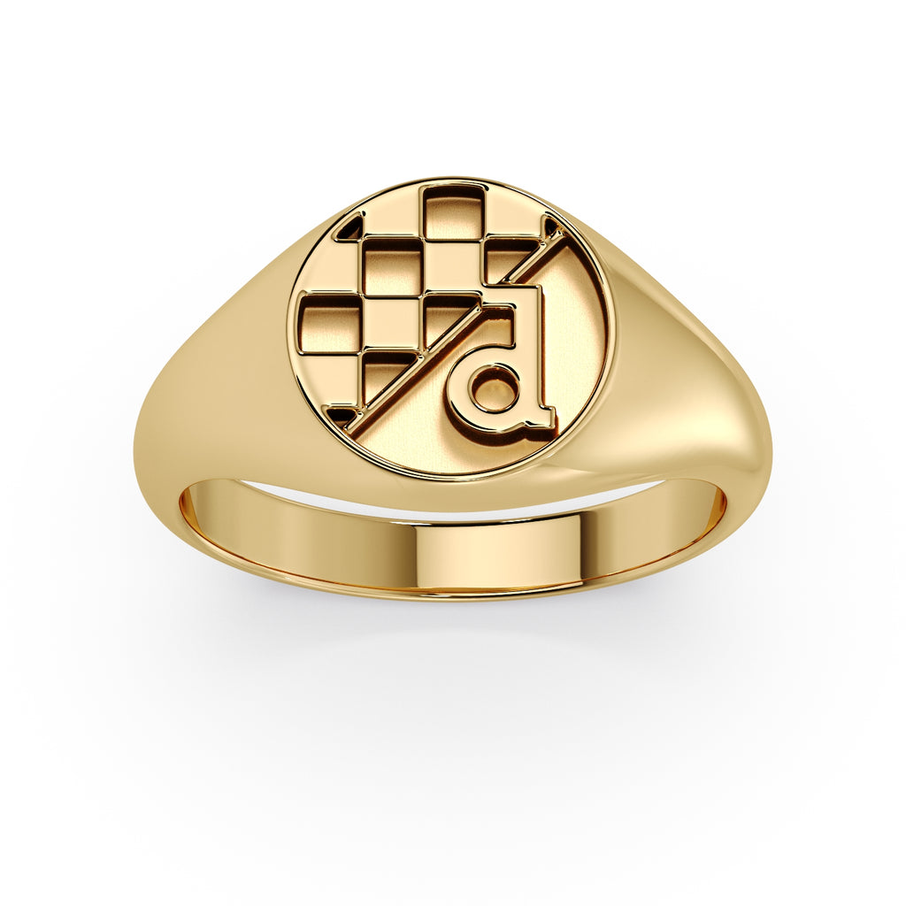 Gold Dinamo Signet ring image 1