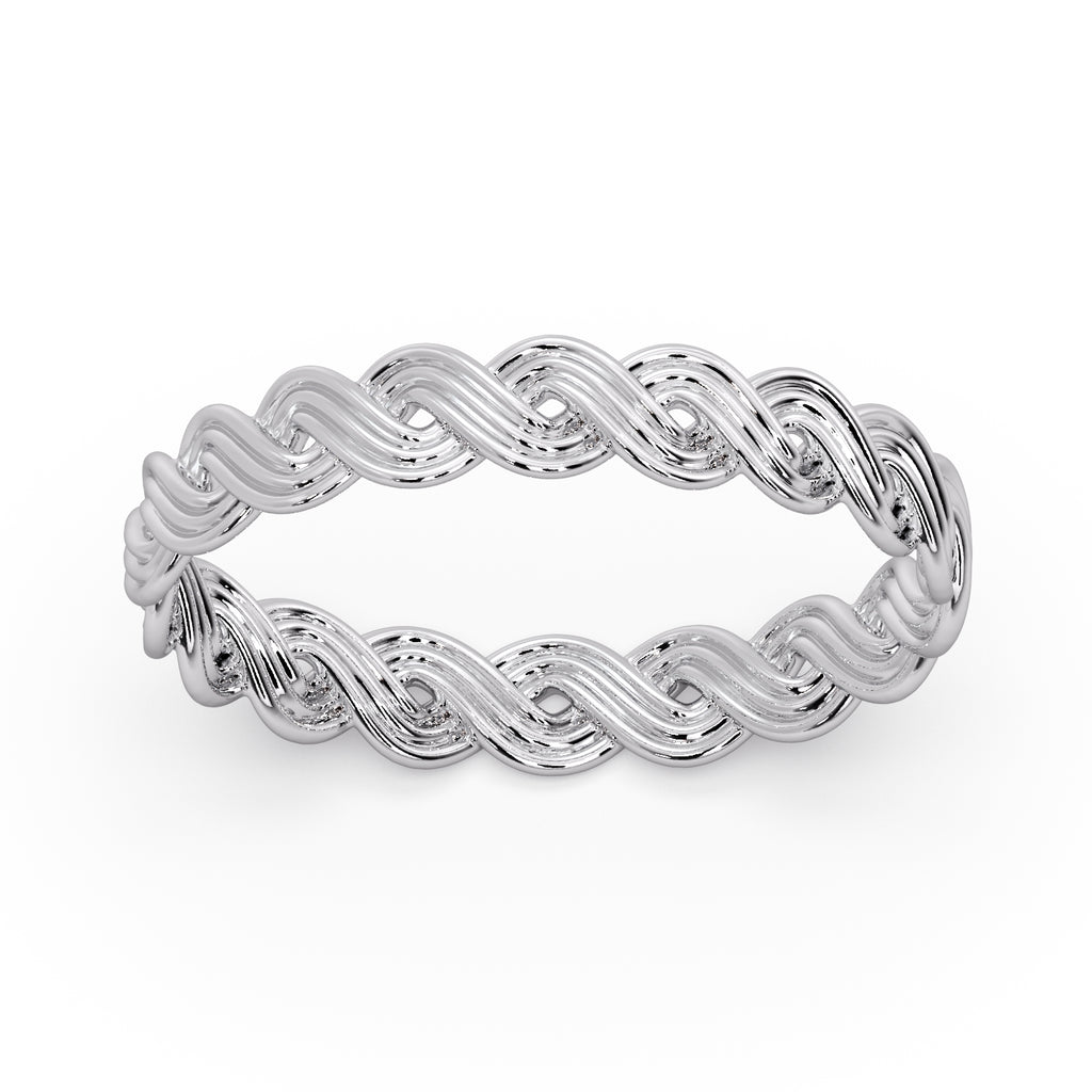 9ct White Gold Pleter Ring image 3