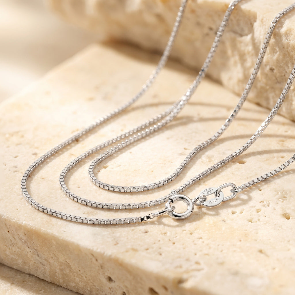 Box Chain 0.60mm - White Gold - luxury lifestyle image