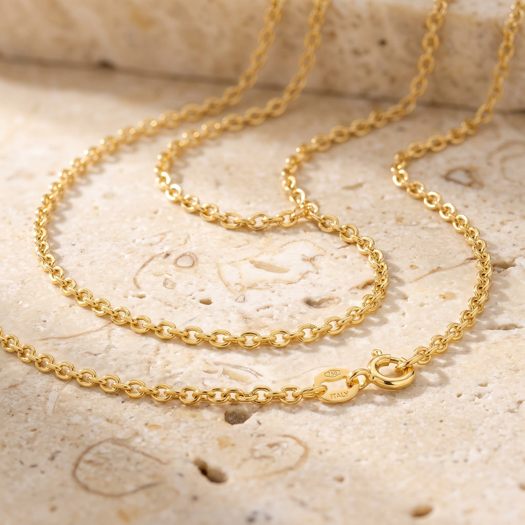 Cable Chain 1.58mm - Yellow Gold - luxury lifestyle image