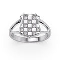 Women's SILVER Diamond GRB ring image 0