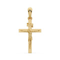 Classic Crucifix pendant in 9ct yellow gold, front view